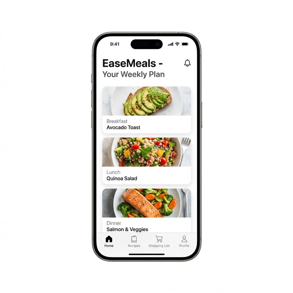 EaseMeals iPhone 17 App Preview